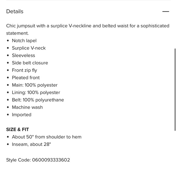 NWT Mango Candela Belt Wrap Jumpsuit size Small - Picture 9 of 10